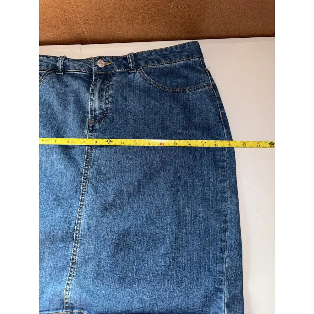 Jaclyn Smith Jean Skirt Size 12 Denim Women's Skirt - Picture 6 of 9
